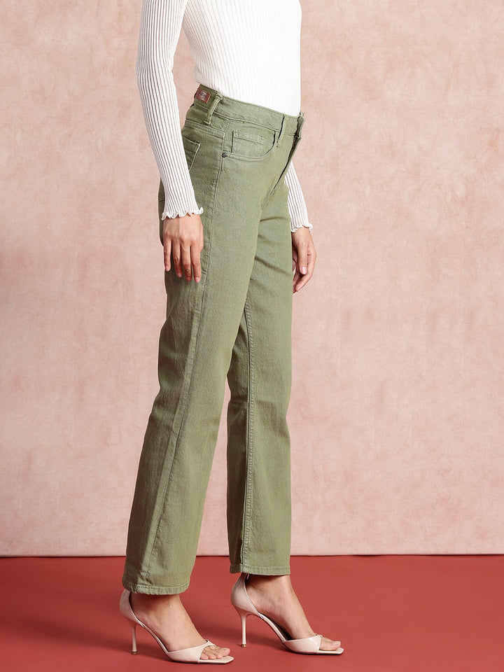 all about you Women Slim Bootcut High-Rise Stretchable Jeans