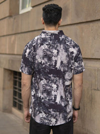 Powerlook Men Abstract Printed Spread Collar Casual Shirt