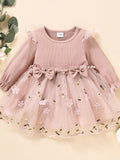 YK Girls Floral Fit & Flare Dress
