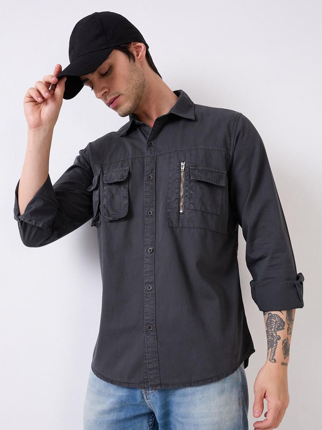 SPYKAR Men Slim Fit Opaque Casual Shirt