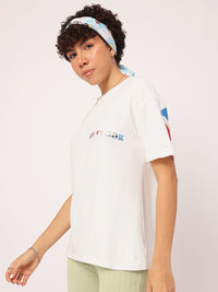 DressBerry Boldly Basic Typo Print Relaxed Tee