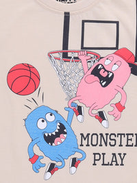 Happy Faces Boys Graphic Print Pure Cotton T-shirt