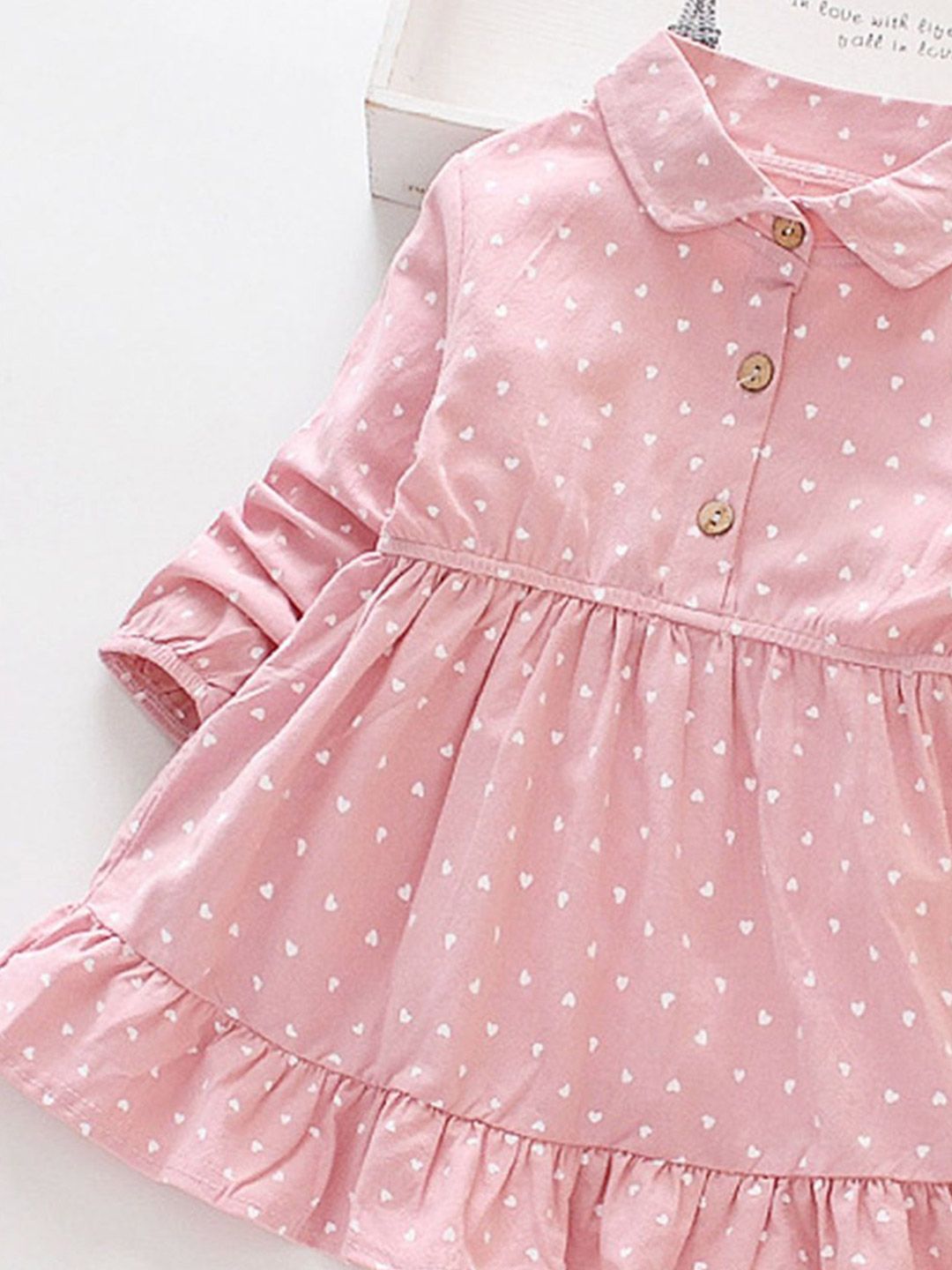 YK Girls Printed Cotton Fit and Flare New Korean Autumn Dress