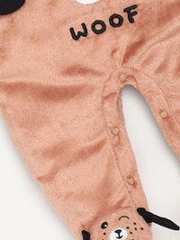 Moms Love Infant Boys Embroidered Pure Cotton Sleepsuit