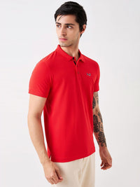 SPYKAR Men Solid Polo Collar Cotton Slim Fit T-shirt