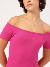 DressBerry Barbiecore Chic Knitted Bodycon Dress