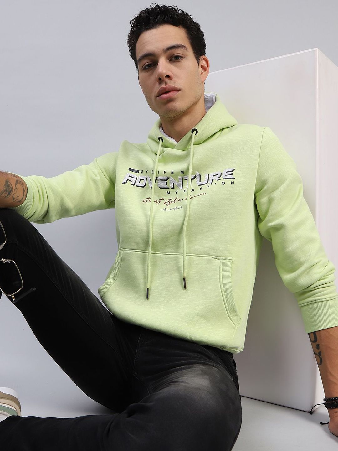 Monte Carlo Men Printed Solid Sweatshirt