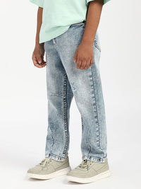 Nauti Nati Boys Textured Cotton Regular Fit Mid-Rise Stretchable Jeans