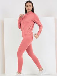 Sweet Dreams Mock Collar Mid-Rise Tracksuit