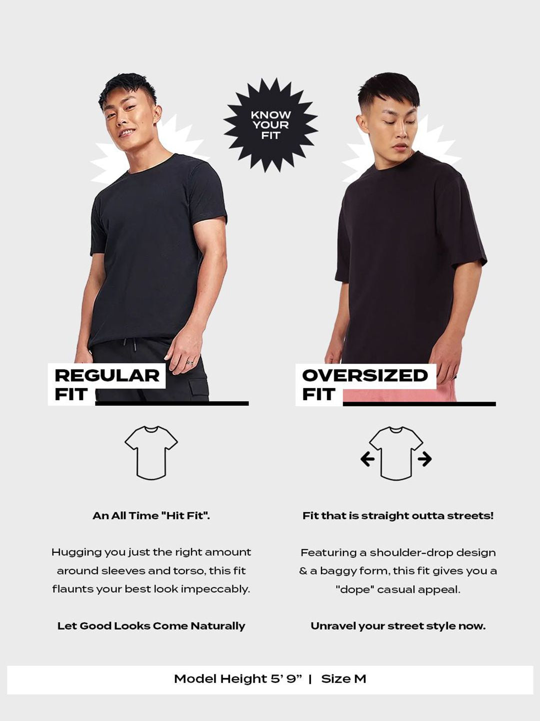 Bewakoof Lelaki Kapas Leher Pepejal T-shirt besar