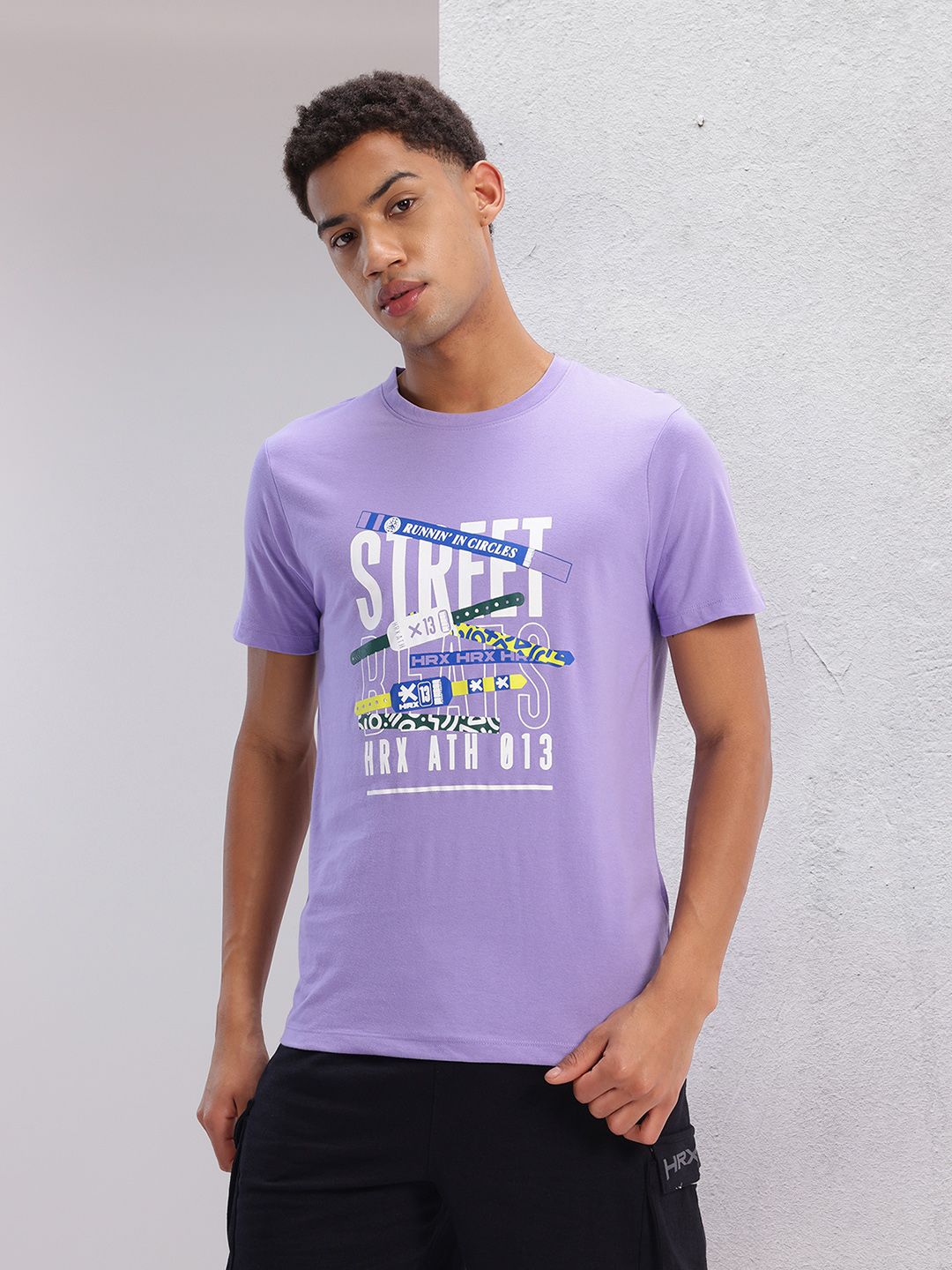 HRX by Hrithik Roshan Typography Printed T-shirt