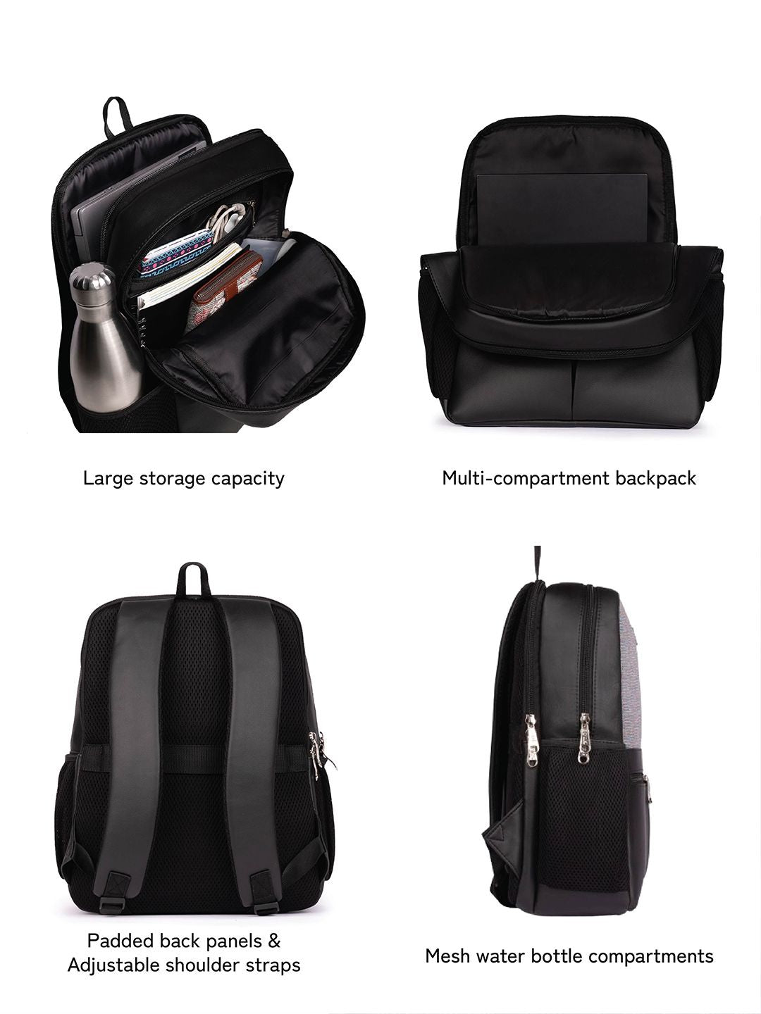 ZOUK Unisex Padded Backpack with Compression Straps