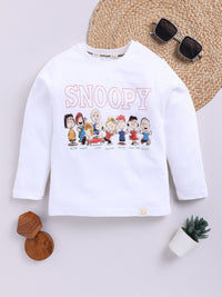 Happy Faces Boys Snoopy Printed Pure Cotton T-shirt