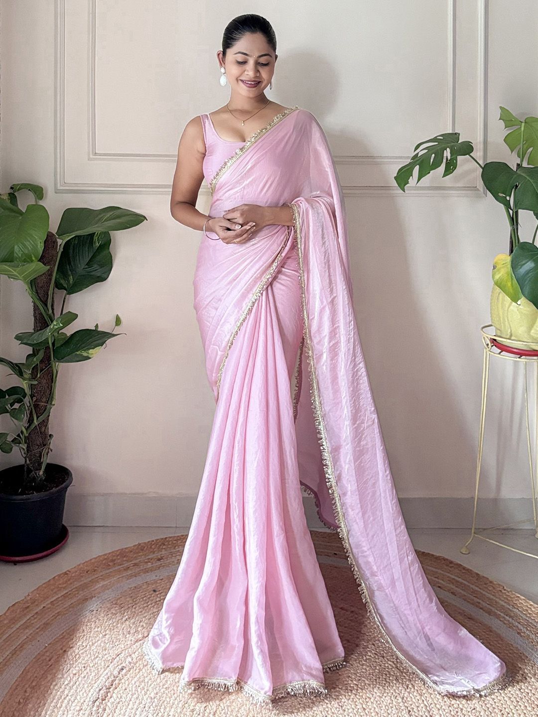 Saree mall Embellished Sequinned Tissue Sarees