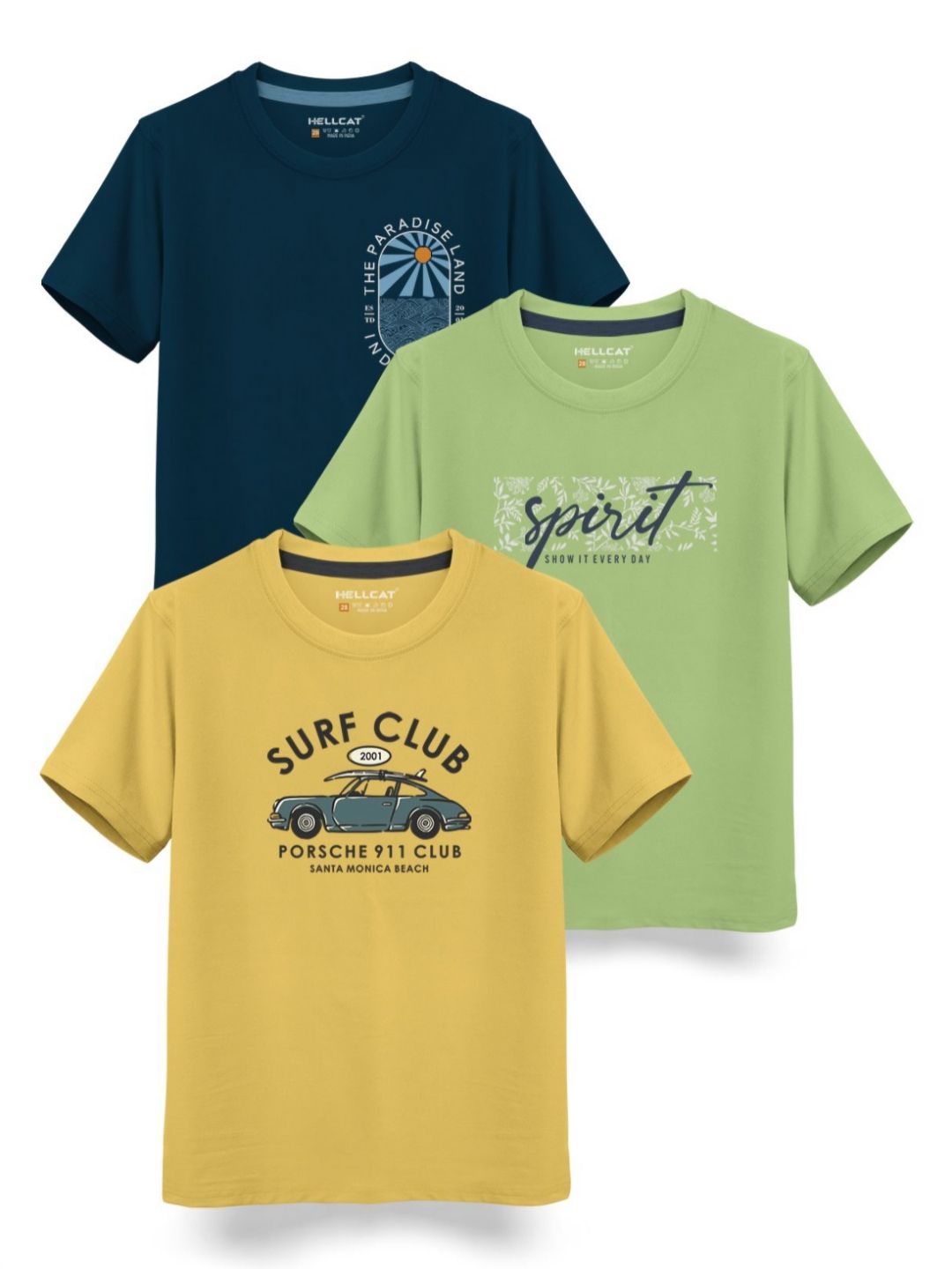 HELLCAT Boys Typography 3 Printed T-shirt