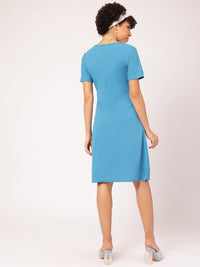 DressBerry Blue Casual Knee Length Dress