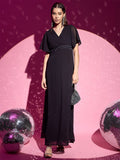 Berrylush Women Flared Sleeves Maxi Dress