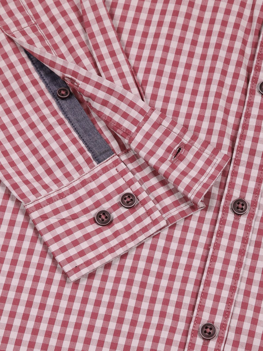 Thomas Scott Men Premium Gingham Checks Casual Shirt