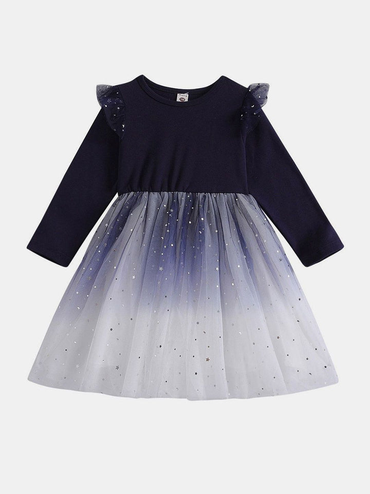 YK Colourblocked Fit & Flare Dress