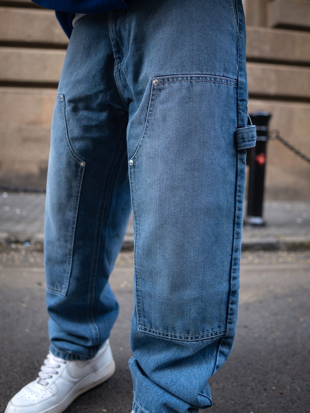 Powerlook Men Blue Baggy Fit Basic Denim Jeans