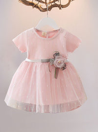 YK Girls Pack of 2 Self Design Fit & Flare Dress