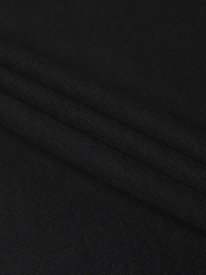 Bewakoof Pure Cotton Black Printed T-shirt