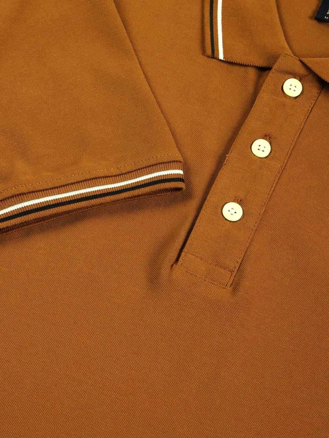 Thomas Scott Men Solid Polo Collar Cotton T-shirt