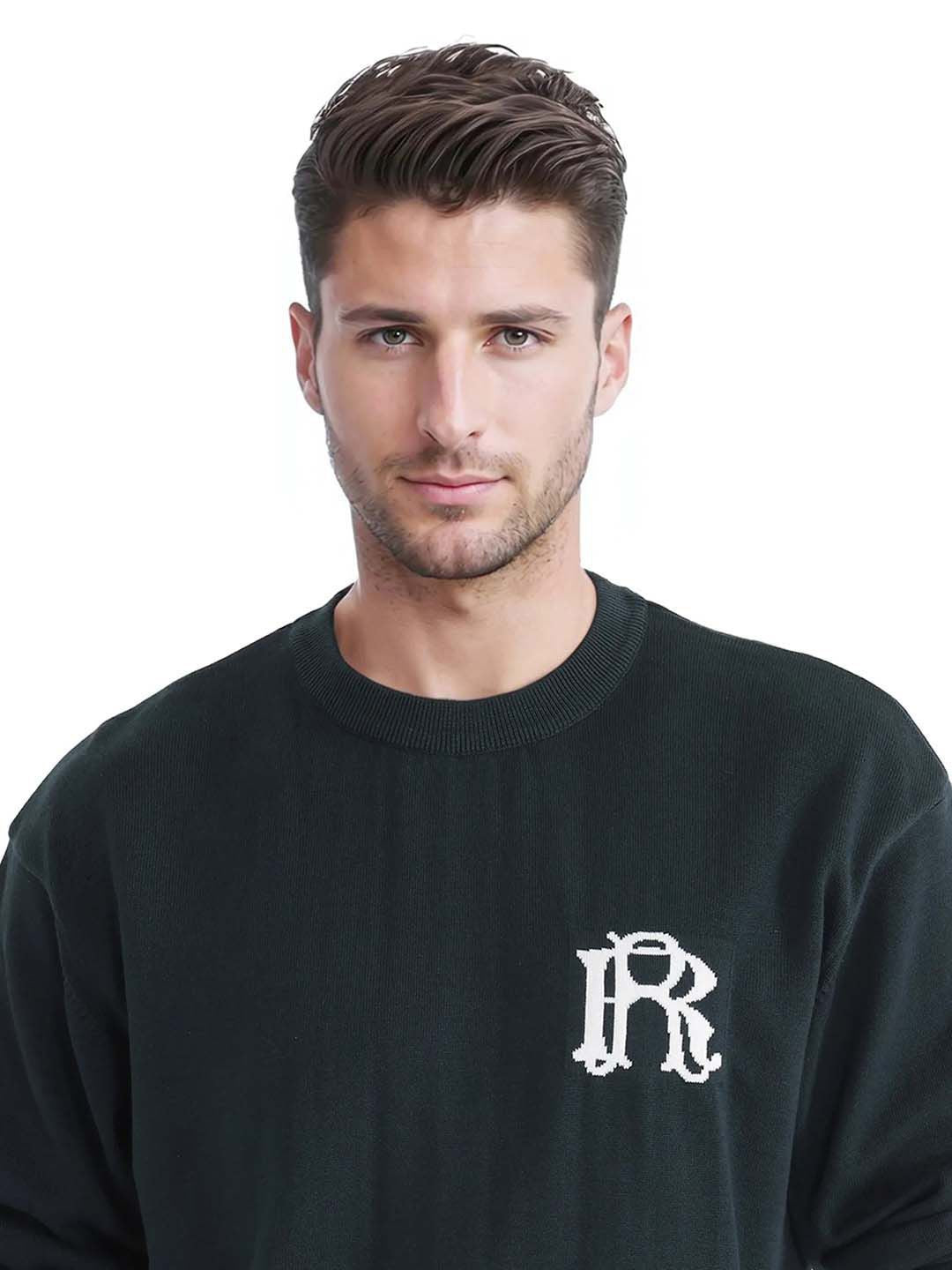 RARE RABBIT Men Round Neck Cotton Pullover