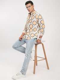 VASTRADO Men Classic Slim Fit Printed Casual Shirt
