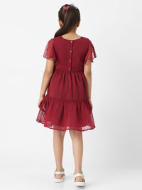 Nauti Nati Flared Sleeve Ruffled Fit & Flare Dress