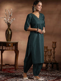 Libas V-Neck Kurta with Salwar & Dupatta