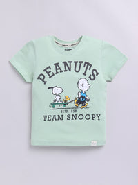 Happy Faces Boys Peanuts Printed Pure Cotton T-shirt