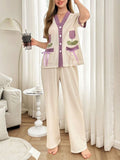 DressBerry Women V-Neck Printed Night suit