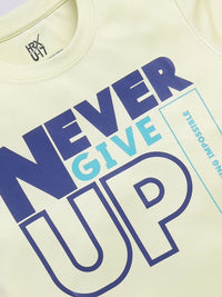 HRX by Hrithik Roshan Boys Typography Printed Rapid-Dry T-shirt