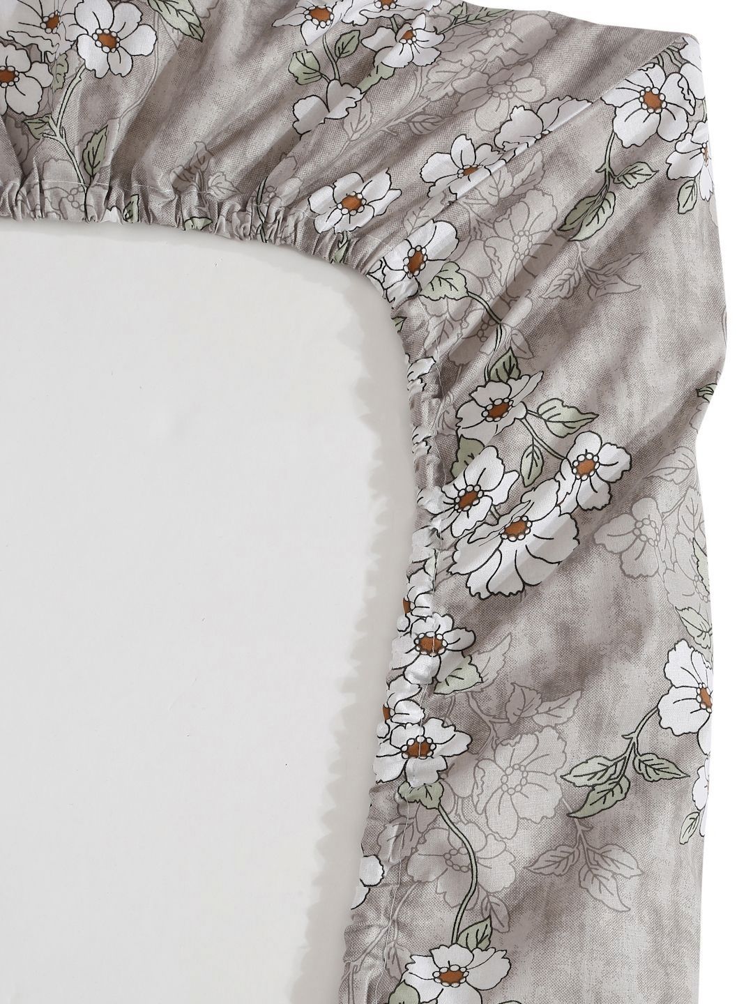 Myntra Elegant Homes Floral 400 TC Kapas Tulen Cadar Single Dengan 1 Sarung Bantal