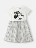 Nauti Nati Girls Partywear Mickey Sequinned Mesh Polka Dress