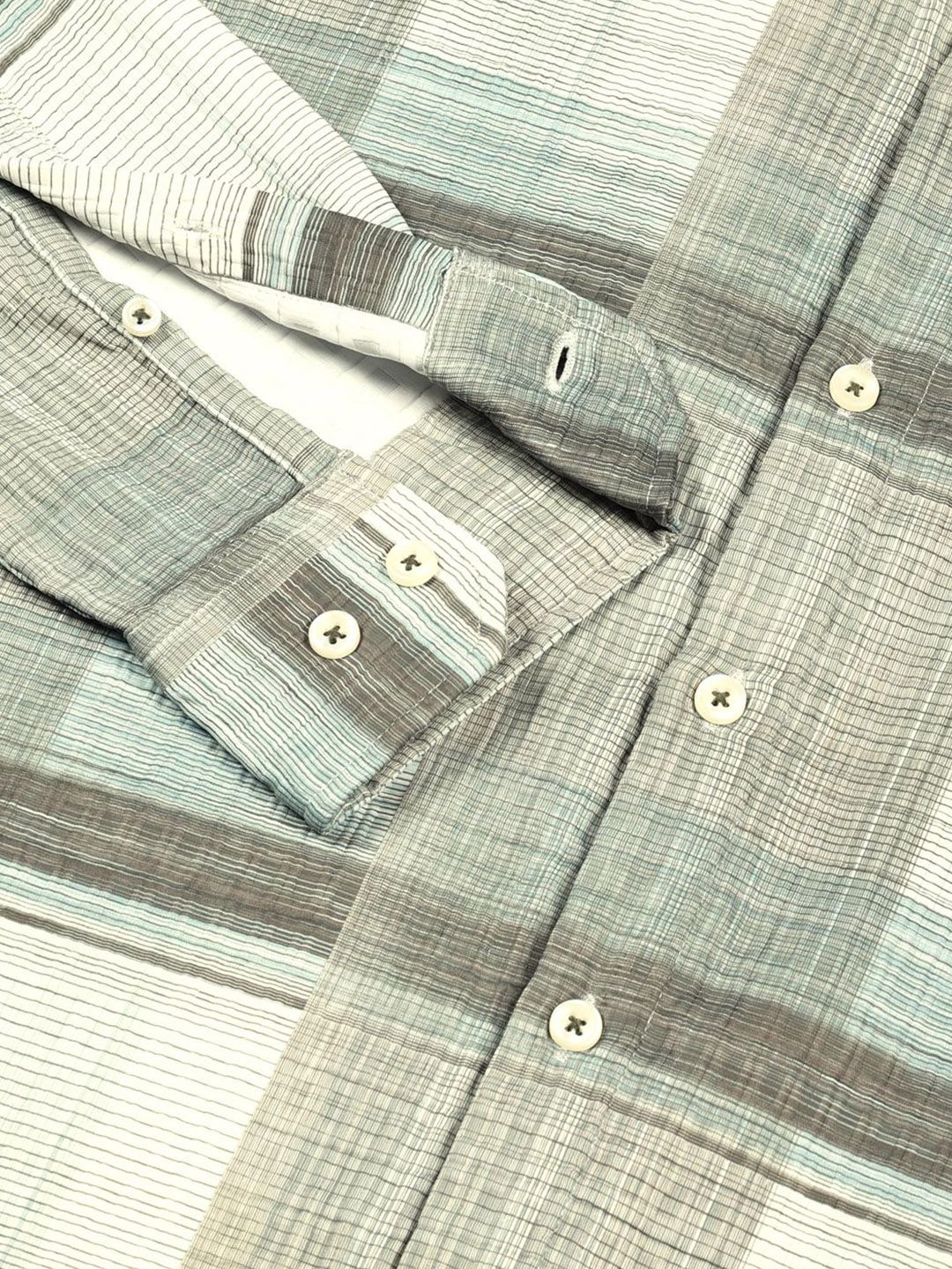 Thomas Scott Men Premium Slim Fit Tartan Checks Opaque Checked Casual Shirt