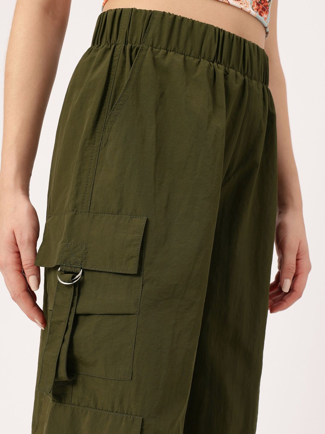 Women Dressberry Lapisan Lapisan Kargo Gaya Parachute