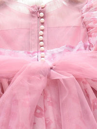 YK Girls Floral Print Empire Dress