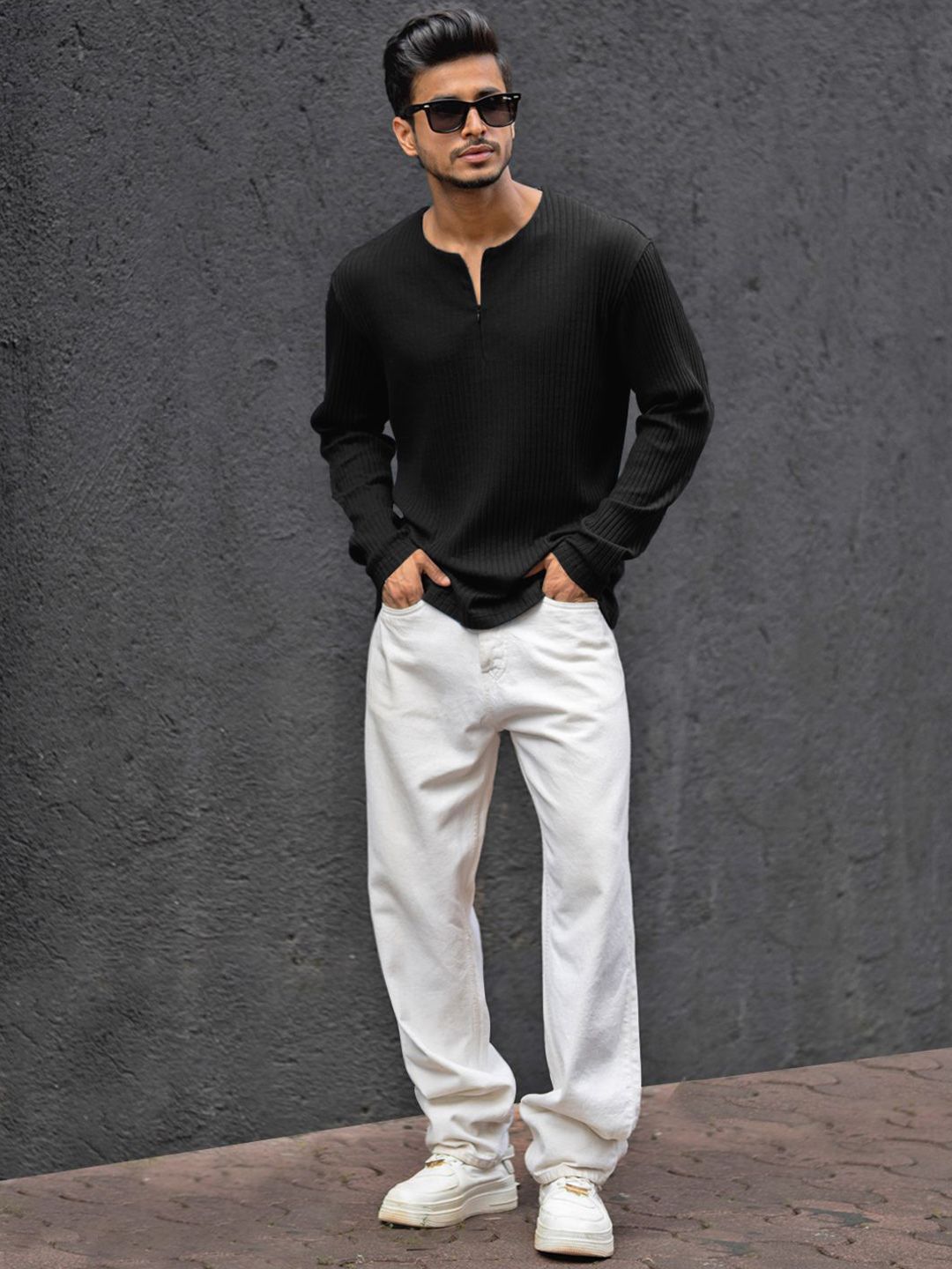 Powerlook Men Round Neck Knitted T-shirt