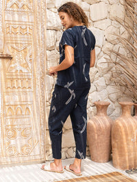 SANSKRUTIHOMES Printed Pure Cotton Top With Trousers