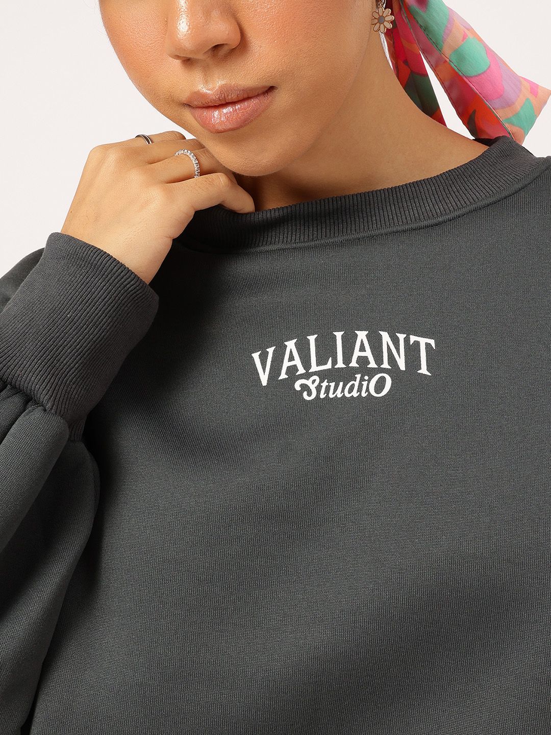 DressBerry Urban Chic Printed Oversized Sweatshirt
