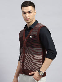 Monte Carlo Men Striped Woollen Cardigan
