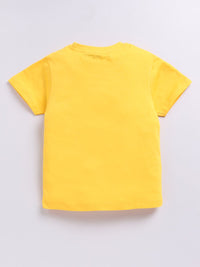 Happy Faces Boys Pure Cotton Typography Printed T-shirt