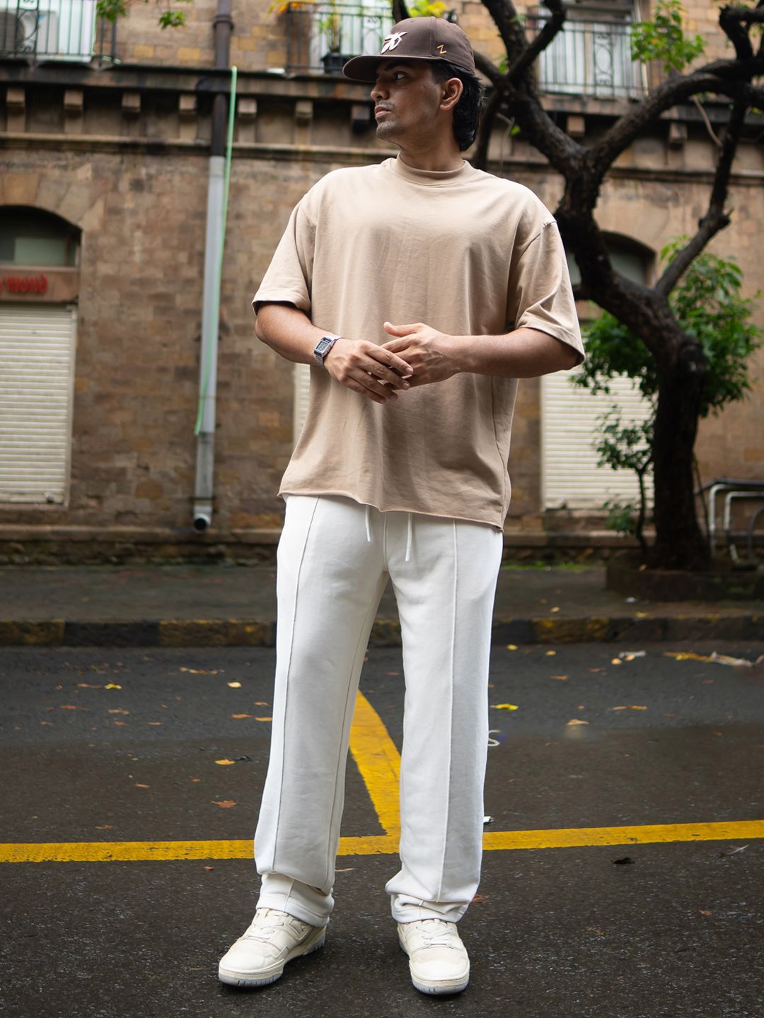 Powerlook Men Baggy-Fit Mid-Rise Track Pants