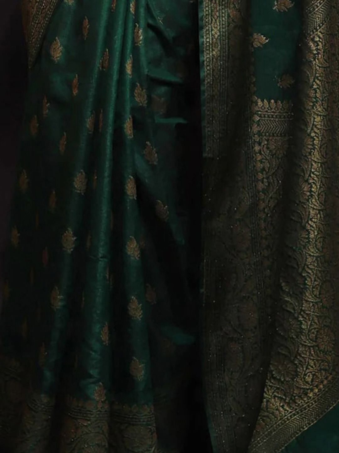 KALINI Ethnic Motifs Woven Design Zari Banarasi Saree