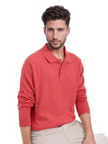 RARE RABBIT Men Pure Cotton Polo Collar T-shirt