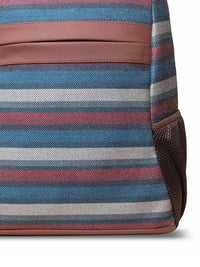 ZOUK Men Striped Mysore Mosaic Classic Backpack with Compression Straps