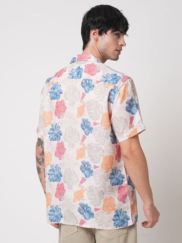 VASTRADO Men Classic Floral Opaque Printed Casual Shirt