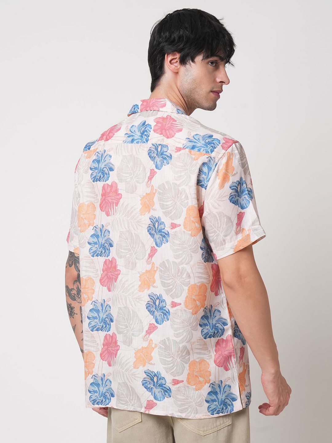 VASTRADO Men Classic Floral Opaque Printed Casual Shirt